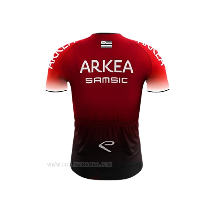 2020 Ropa Ciclismo Arkea Samsic Rojo Negro Mangas Corta Y Culotte Corto